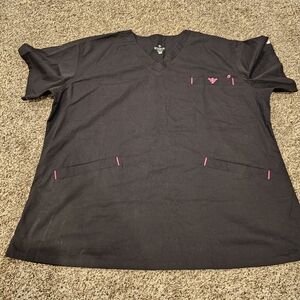 Black Med Couture XL scrub top